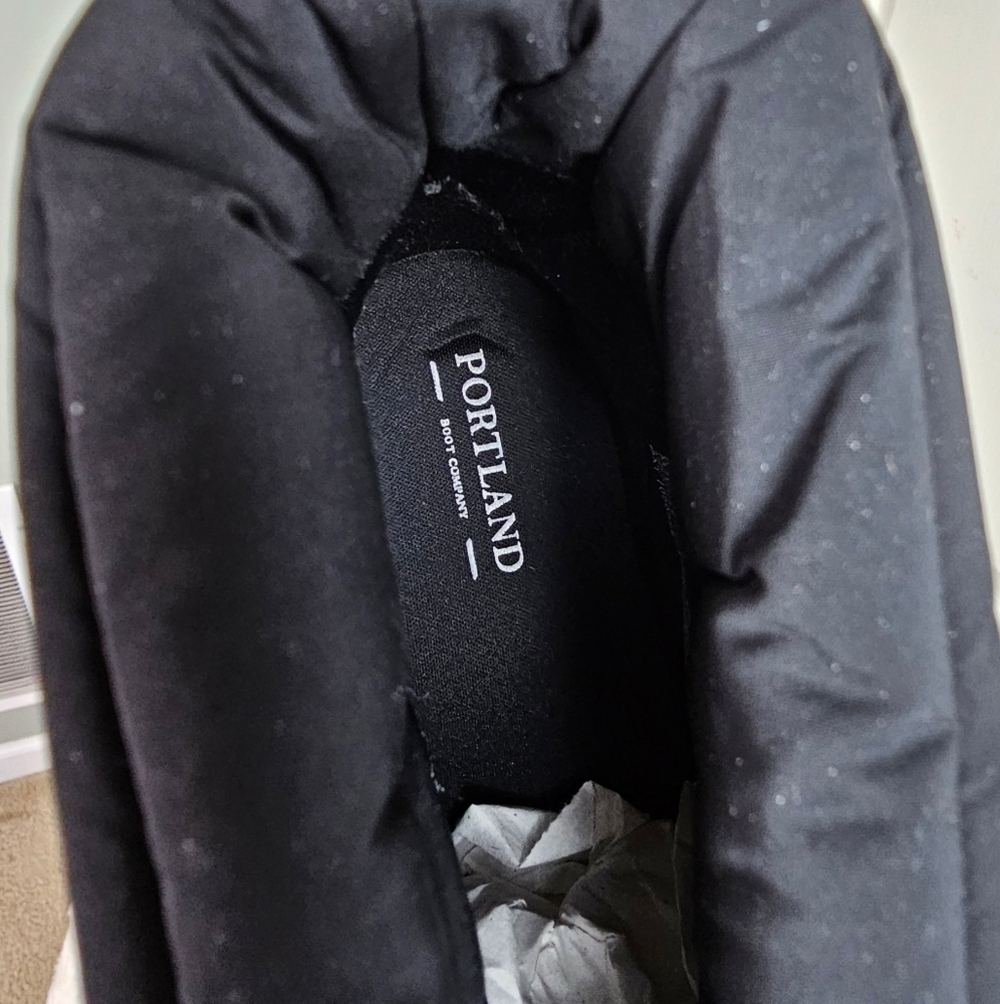 Portland Boot Company Women's Metallic Puffer Cozy Booties in Black - Picture 13 of 14